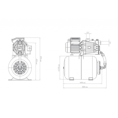 Поверхностный насос-автомат Джилекс ДЖАМБО 60/35 П-24 (2.0), 3014