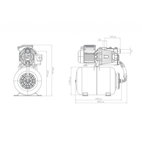 Поверхностный насос-автомат Джилекс ДЖАМБО 60/35 Ч-24 (2.0), 3015
