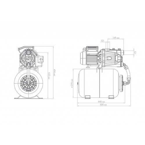 Поверхностный насос-автомат Джилекс ДЖАМБО 60/35 Ч-24 (2.0), 3015