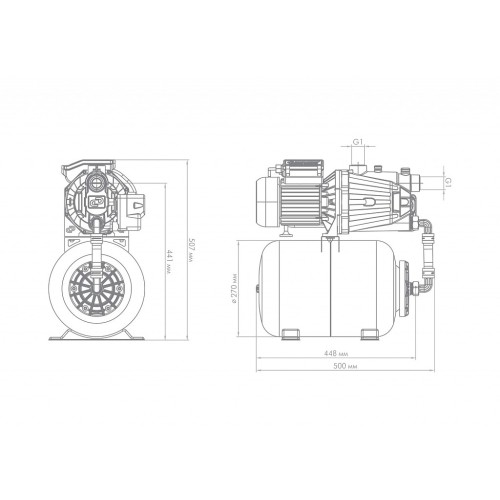 Поверхностный насос-автомат Джилекс ДЖАМБО 70/50 П-24 (2.0), 3016