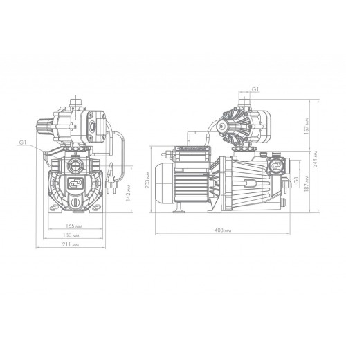 Поверхностный насос-автомат Джилекс ДЖАМБО 60/35 П-К Комфорт (2.0), 3034