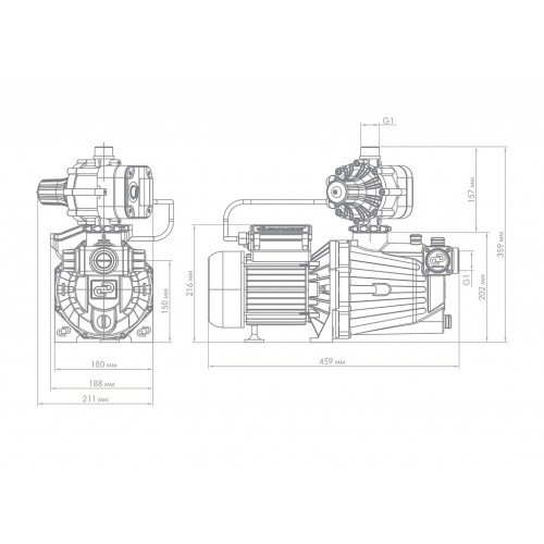 Поверхностный насос-автомат Джилекс ДЖАМБО 70/50 П-К Комфорт (2.0), 3036