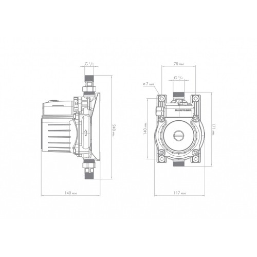 Поверхностный насос-автомат Джилекс КОМФОРТ ПРО 30/12, 4006