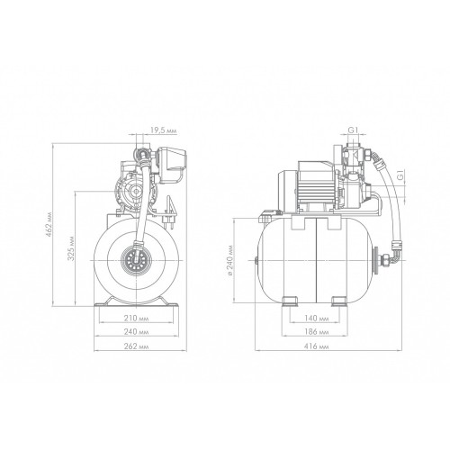 Поверхностный насос-автомат Джилекс ВИХРЕВИК 40/40 Ч-14, 4018