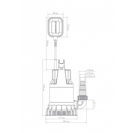Погружной насос Джилекс ДРЕНАЖНИК 220/12, 5101