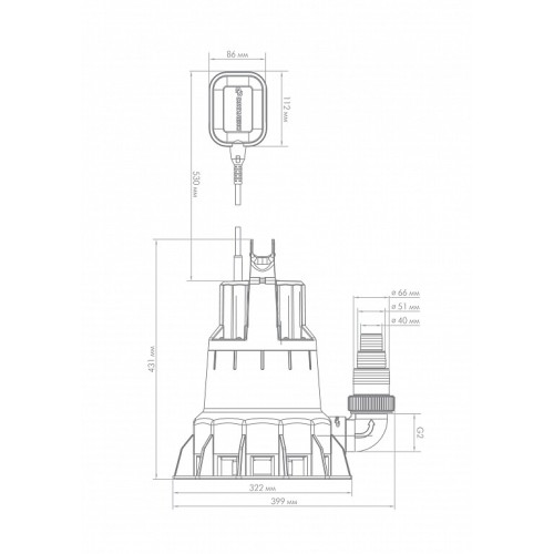 Погружной насос Джилекс ДРЕНАЖНИК 550/14, 5151