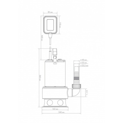 Погружной насос Джилекс ФЕКАЛЬНИК 200/7 Н, 5305