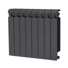 Радиатор биметаллический RIFAR MONOLIT 500 х 8 секций АНТРАЦИТ боковое подключение, R-MN-500-08-AN