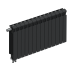 Радиатор биметаллический RIFAR MONOLIT VENTIL 500 х 14 секций АНТРАЦИТ нижнее левое подключение, R-MN-500-14-VL-AN