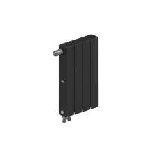 Радиатор биметаллический RIFAR SUPReMO VENTIL 500 х 4 секции АНТРАЦИТ нижнее левое подключение, R-SU-500-04-VL-AN