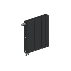 Радиатор биметаллический RIFAR SUPReMO VENTIL 500 х 6 секций АНТРАЦИТ нижнее левое подключение, R-SU-500-06-VL-AN