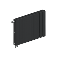 Радиатор биметаллический RIFAR SUPReMO VENTIL 500 х 10 секций АНТРАЦИТ нижнее левое подключение, R-SU-500-10-VL-AN