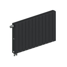 Радиатор биметаллический RIFAR SUPReMO VENTIL 500 х 12 секций АНТРАЦИТ нижнее левое подключение, R-SU-500-12-VL-AN