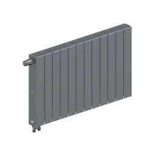 Радиатор биметаллический RIFAR SUPReMO VENTIL 500 х 12 секций ТИТАН нижнее левое подключение, R-SU-500-12-VL-TI