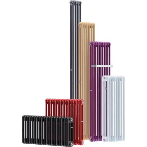 Стальной трубчатый радиатор отопления RIFAR TUBOG VENTIL 2180 06 секций ТИТАН нижнее одностороннее подключение, TUB 2180-06-DV1-TI