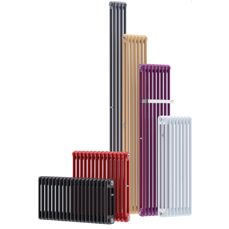 Стальной трубчатый радиатор отопления RIFAR TUBOG VENTIL 2180 08 секций АНТРАЦИТ нижнее одностороннее подключение, TUB 2180-08-DV1-AN