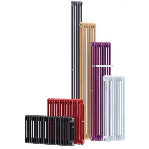 Стальной трубчатый радиатор отопления RIFAR TUBOG 3180 10 секций АНТРАЦИТ боковое подключение, TUB 3180-10-AN