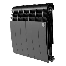 Радиатор отопления биметаллический Royal Thermo BILINER B 350 Чёрный - 6 секц., RTBB335006