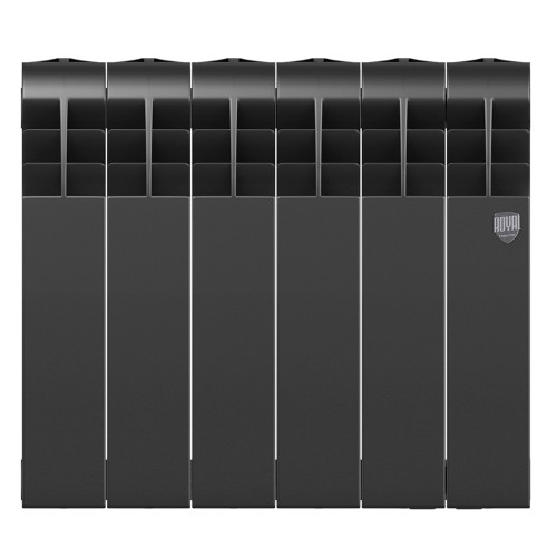 Радиатор отопления биметаллический Royal Thermo BILINER B 350 Чёрный - 6 секц., RTBB335006