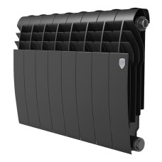 Радиатор отопления биметаллический Royal Thermo BILINER B 350 Чёрный - 8 секц., RTBB335008