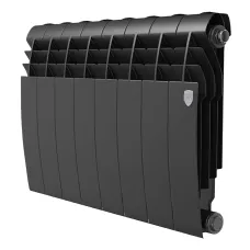 Радиатор отопления биметаллический Royal Thermo BILINER B 350 Чёрный - 8 секц., RTBB335008