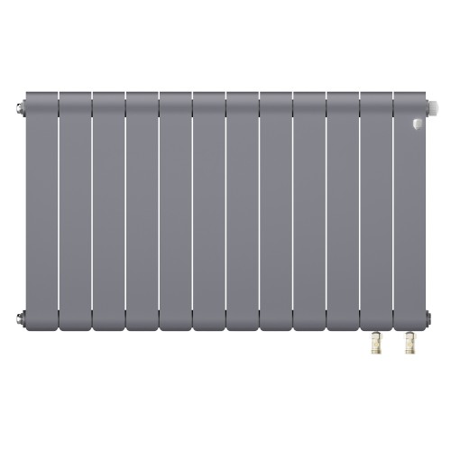 Радиатор отопления биметаллический Royal Thermo Infinity 500 Silver Satin VR80 - 12 секц., RTINSSVR8050012