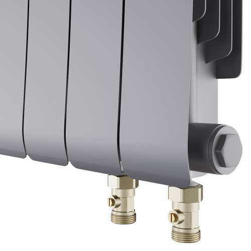 Радиатор отопления биметаллический Royal Thermo Infinity 500 Silver Satin VR80 - 4 секц., RTINSSVR805004