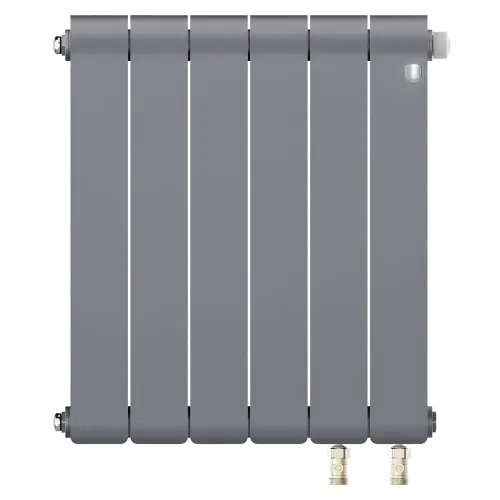 Радиатор отопления биметаллический Royal Thermo Infinity 500 Silver Satin VR80 - 6 секц., RTINSSVR805006