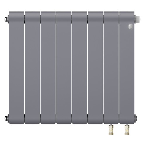 Радиатор отопления биметаллический Royal Thermo Infinity 500 Silver Satin VR80 - 8 секц., RTINSSVR805008