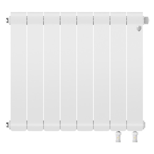 Радиатор отопления биметаллический Royal Thermo Infinity 500 Bianco Traffico VR80 - 8 секц., RTINVR805008