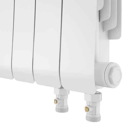 Радиатор отопления биметаллический Royal Thermo Infinity 500 Bianco Traffico VR80 - 8 секц., RTINVR805008