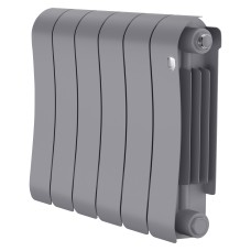 Радиатор отопления биметаллический Royal Thermo Infinity 300 Silver Satin - 6 секц., RTISS30006