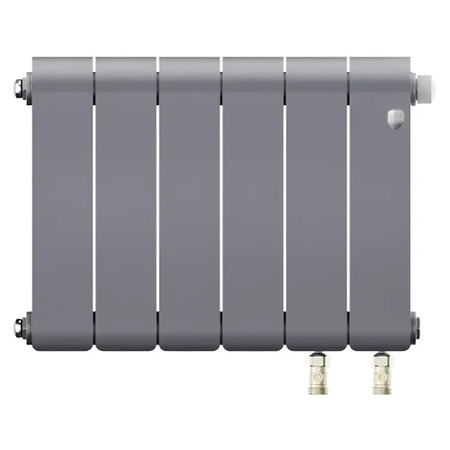 Радиатор отопления биметаллический Royal Thermo Infinity 300 Silver Satin VR80 - 6 секц., RTISSVR8030006