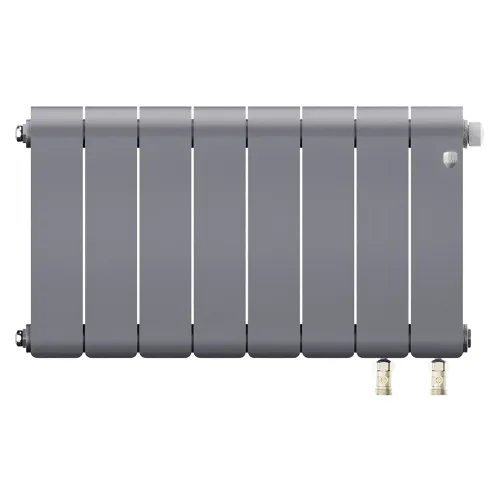 Радиатор отопления биметаллический Royal Thermo Infinity 300 Silver Satin VR80 - 8 секц., RTISSVR8030008