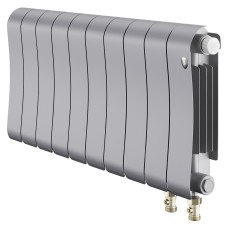 Радиатор отопления биметаллический Royal Thermo Infinity 300 Silver Satin VR80 - 10 секц., RTISSVR8030010