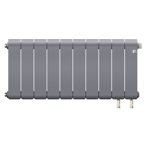 Радиатор отопления биметаллический Royal Thermo Infinity 300 Silver Satin VR80 - 10 секц., RTISSVR8030010