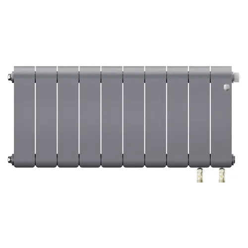 Радиатор отопления биметаллический Royal Thermo Infinity 300 Silver Satin VR80 - 10 секц., RTISSVR8030010