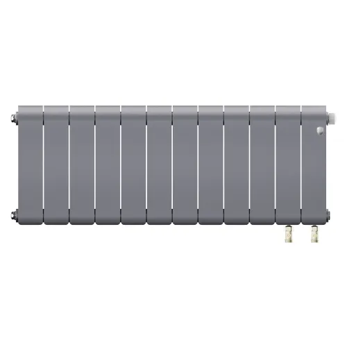 Радиатор отопления биметаллический Royal Thermo Infinity 300 Silver Satin VR80 - 12 секц., RTISSVR8030012