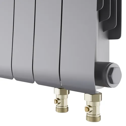 Радиатор отопления биметаллический Royal Thermo Infinity 300 Silver Satin VR80 - 14 секц., RTISSVR8030014