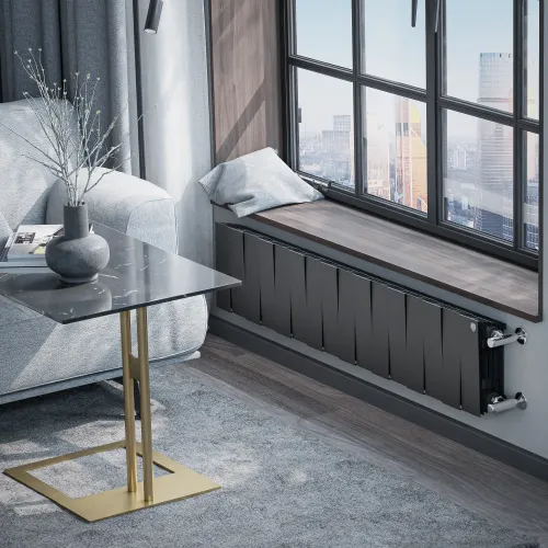 Радиатор отопления биметаллический Royal Thermo PianoForte 200 Чёрный - 16 секц., RTPB3020016