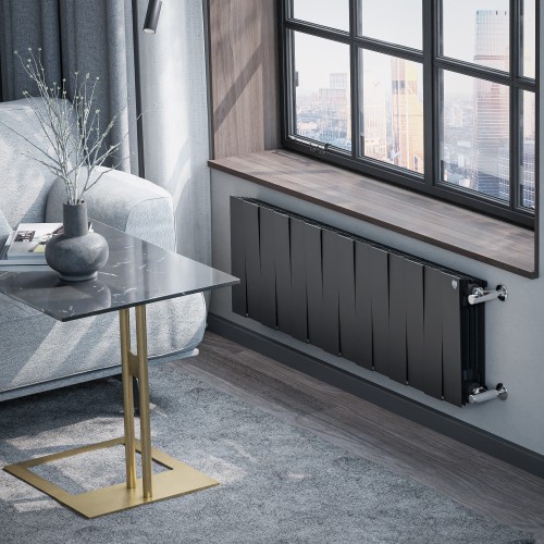 Радиатор отопления биметаллический Royal Thermo PianoForte 300 Чёрный - 14 секц., RTPB3030014