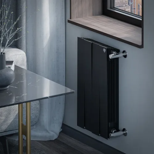 Радиатор отопления биметаллический Royal Thermo PianoForte 500 Чёрный - 4 секц., RTPB3050004