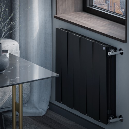 Радиатор отопления биметаллический Royal Thermo PianoForte 500 Чёрный - 8 секц., RTPB3050008