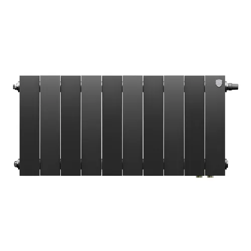 Радиатор отопления биметаллический Royal Thermo PianoForte 300 Чёрный VR80 - 10 секц., RTPBVR803030010