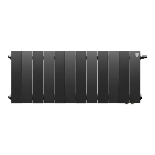 Радиатор отопления биметаллический Royal Thermo PianoForte 300 Чёрный VR80 - 12 секц., RTPBVR803030012