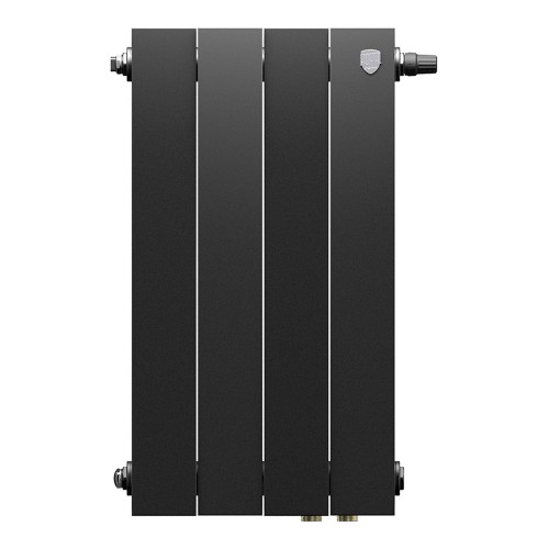 Радиатор отопления биметаллический Royal Thermo PianoForte 500 Чёрный VR80 - 4 секц., RTPBVR803050004