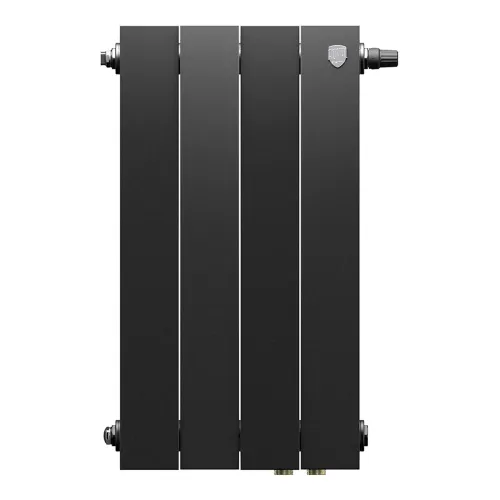 Радиатор отопления биметаллический Royal Thermo PianoForte 500 Чёрный VR80 - 4 секц., RTPBVR803050004