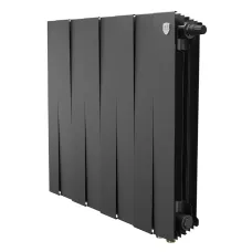 Радиатор отопления биметаллический Royal Thermo PianoForte 500 Чёрный VR80 - 8 секц., RTPBVR803050008