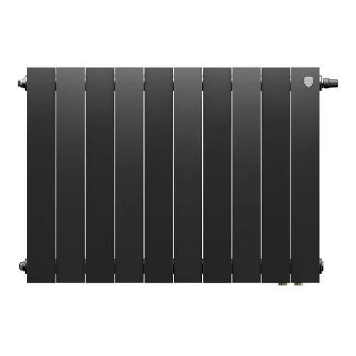 Радиатор отопления биметаллический Royal Thermo PianoForte 500 Чёрный VR80 - 10 секц., RTPBVR803050010