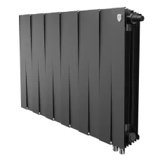 Радиатор отопления биметаллический Royal Thermo PianoForte 500 Чёрный VR80 - 12 секц., RTPBVR803050012